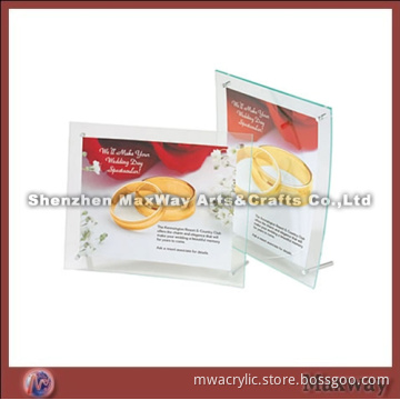 Clear Lucite Photo Frame Advertising Board